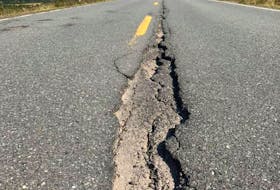 Craters and cracks in the pavement are a common on the southern portion of Route 430 through Gros Morne National Park. - Contributed