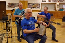 Members of ‘The Circle’ look forward to playing on Saturday evenings at the Florence Legion. Shown here are are front Frank Herritt (accordion), back left Wensley Power (bass) and Bob Finney (guitar).