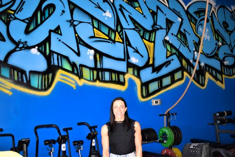 Josée Gallant at the gym in Bible Hill she co-owns - Bluenose Fitness.