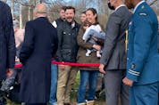 Duncan Whitcomb, Nane Martinez and their five-month-old baby, Mia Whitcomb met Prince Charles outside Government House. The couple was ecstatic; the baby slept. Martinez laughed and said it will be a story to tell her daughter about how she slept through meeting the future King of England. -Juanita Mercer/SaltWire Network
