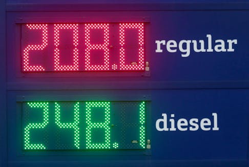 The price for a litre of self serve gasoline hit a new record with a 9.5 cent increase overnight.
