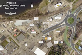 Preliminary sketches for Kings Road-Kenwood Drive roundabout