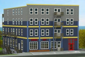 The West End Fire Station on LeMarchant Road is in the early stages of being redeveloped into an apartment building. This concept drawing shows a proposed additional two stories that would be added to the heritage building.