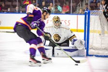 Newfoundland Growlers goaltender Keith Petruzzelli and his teammates will open the ECHL Eastern Conference Finals with Game 1 Friday at the Mary Brown’s Centre in St. John’s. Jeff Parsons/Newfoundland Growlers
