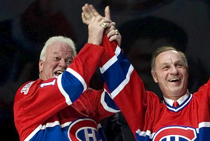 Canadiens Yvon Lambert and Guy Lafleur in 2009.