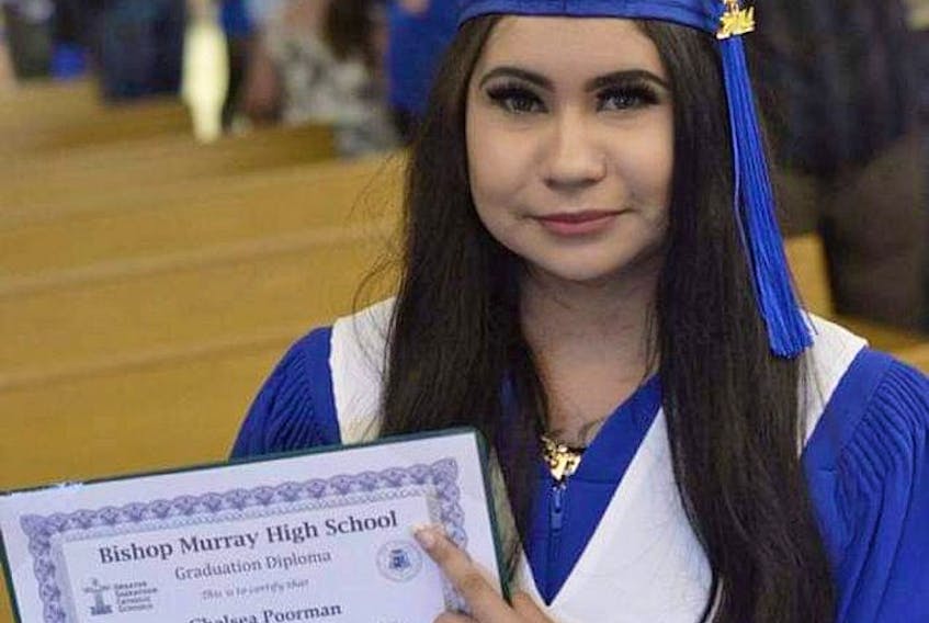  Chelsea Poorman at her high school graduation in 2014.