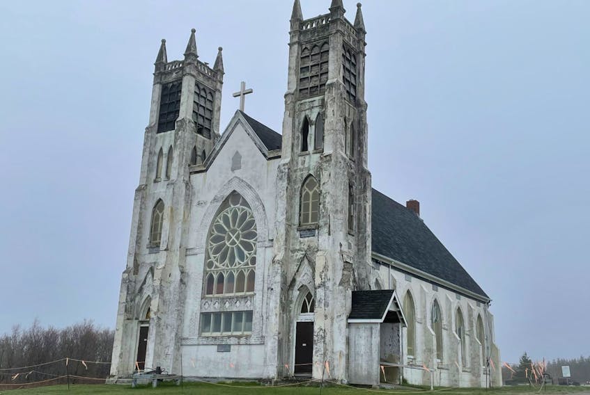 The Stone Church Restoration Society has resumed its efforts to restore the former St. Alphonsus Stone Church in Victoria Mines. The society was forced to suspend fundraising efforts when the COVID-19 pandemic hit in March 2020. JEREMY FRASER/CAPE BRETON POST.