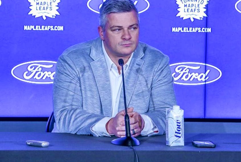 Sheldon Keefe during the end of season press conference on Tuesday May 17, 2022.  