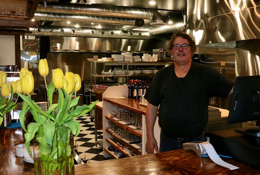 Scott Geddes is right at home in his recently opened Cocoa Pesto Food Shoppe in Windsor. He custom-designed the open concept kitchen/dining room, ensuring the restaurant was optimized for the space available.