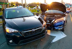 There were no serious injuries following a three-vehicle St. John's collision Wednesday night. Keith Gosse/The Telegram