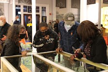 After the community session, many people stayed behind to check out the exhibit being made by the Colchester Historeum.