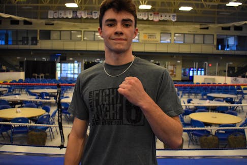 Daelen Stairs of Bras d’Or will take part in the main event of Fight Night Round 6, hosted by Tri-Town Boxing, at the Emera Centre Northside in North Sydney on Saturday. The 17-year-old will face Jullian Wilson of Halifax as part of a Canada Winter Games team in a 135-pound division box-off competition. JEREMY FRASER/CAPE BRETON POST.