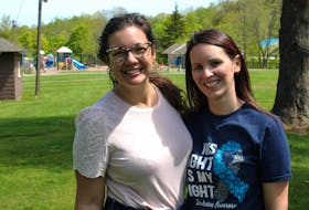 Amanda Oberski, who lives with Type 1 diabetes, and Chelsea Sullivan, whose son has Type 1 diabetes. Sullivan is co-organizing a walk and awareness event with Tracy Wells.