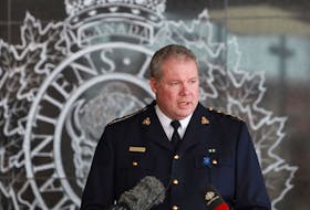 RCMP Chief Superintendent Chris Leather updates the media on the ongoing investigation into the mass shooting at a news conference in Dartmouth on April 20, 2020. - Eric Wynne
