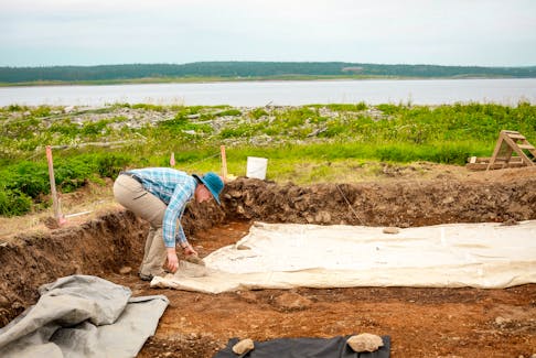 Mallory Moran, 33, is an archaeologist with Parks Canada, seen here at a bioarchaeology dig site at Rochefort Point during the summer of 2021. CONTRIBUTED/Parks Canada