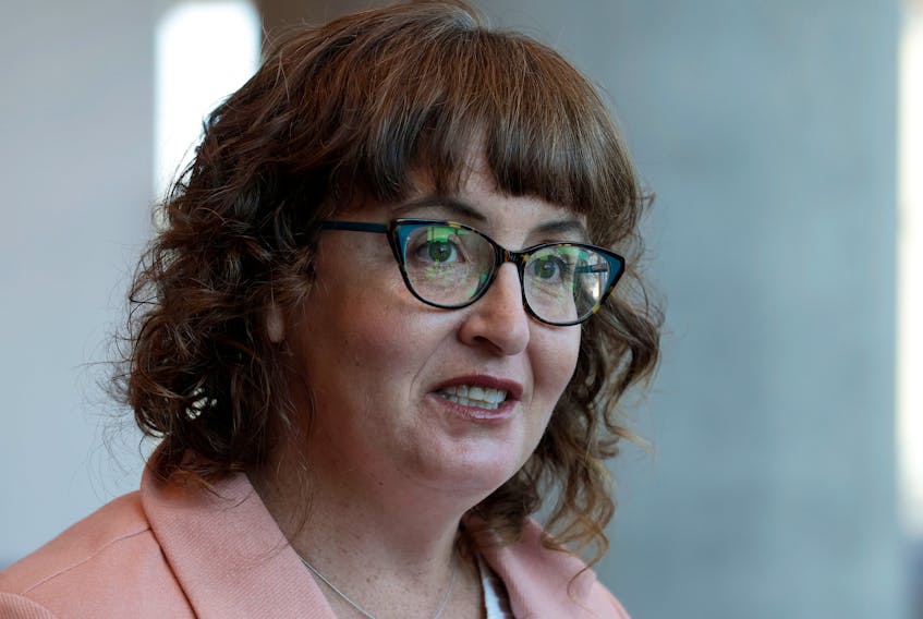 May 3, 2022--Nova Scotia NDP's Lisa Lachance (Halifax Citadel-Sable Island) talks to the media to give her response to Premier Tim Houston's State of the Province speech to the Halifax Chamber of Commerce Tuesday.
ERIC WYNNE/Chronicle Herald