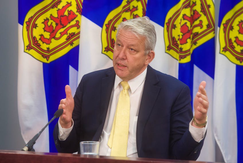 Housing Minister John Lohr answers questions from reporters after an announcement at One Government Place on Tuesday, May 31, 2022. Ryan Taplin - The Chronicle Herald