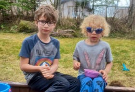 Grandsons Reed and Miles, ready for trouble, and that’s OK. Contributed photo