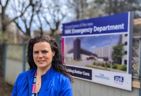 Rebecca deChamplain, the clinical lead for the emergency department redevelopment at the IWK Health Centre, stands near the site of the future ER on Wednedsay, May 4, 2022. - John McPhee