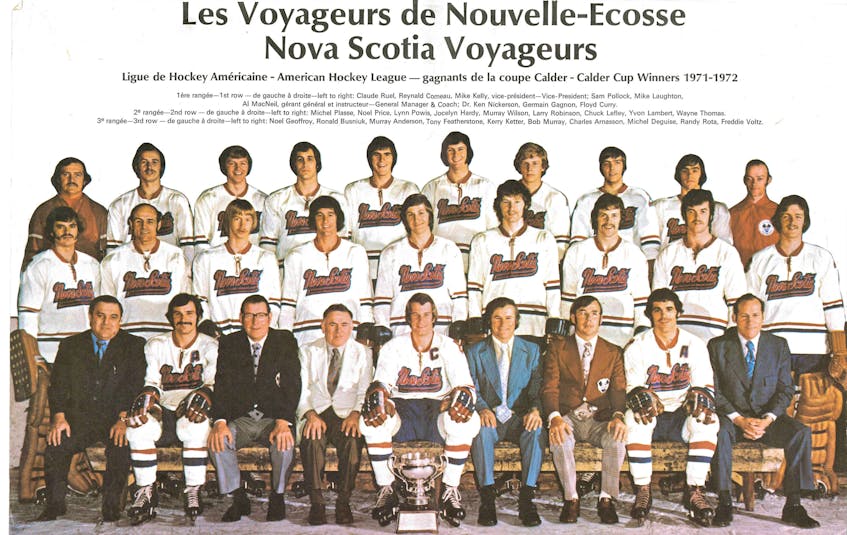 The 1971-72 Nova Scotia Voyageurs won the Calder Cup in their first season in Halifax. - Contributed