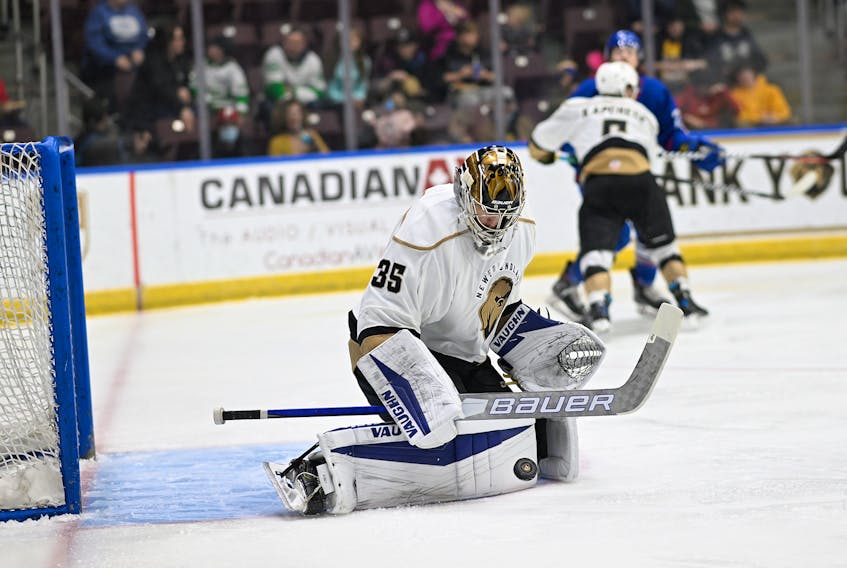 If the Newfoundland Growlers want to continue their playoff success, they will need goaltender Keith Petruzelli to keep stopping pucks like he did against the Trois-Riviéres Lions in the first round of the playoffs. Joe Chase/Newfoundland Growlers