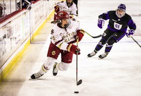 St. John’s native Abby Newhook was named Boston College’s female rookie of the year at the university’s Golden Eagle Awards on May 6. Photo courtesy Boston College