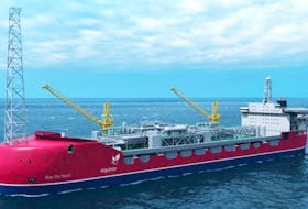 Illustration of a proposed floating, production, storage and offloading vessel for the Bay du Nord project. Equinor Canada  Illustration of a proposed floating, production, storage and offloading vessel for the Bay du Nord project. — Equinor Canada