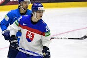  Slovakian Juraj Slafkovský (in front) is a winger, but the Canucks asked the projected No. 2 overall pick at next month’s draft if he could play centre.