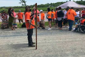 Residential school survivors and supporters gathered on June 21, 2021, for a freedom walk from the former Shubenacadie Indian Residential School grounds.