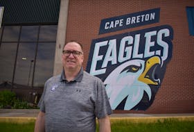 Sylvain Couturier was introduced as the new general manager of the Cape Breton Eagles during a press conference at Centre 200 in Sydney on Monday. Couturier joins the Eagles after spending the last 20 years with the Acadie-Bathurst Titan organization. JEREMY FRASER/CAPE BRETON POST.