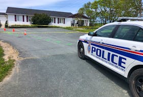RNC cruisers stationed outside Hennessey's Guest Home on 222 Old Bay Bulls Road in Kilbride where police are investigating an alleged homicide on Tuesday June 14.