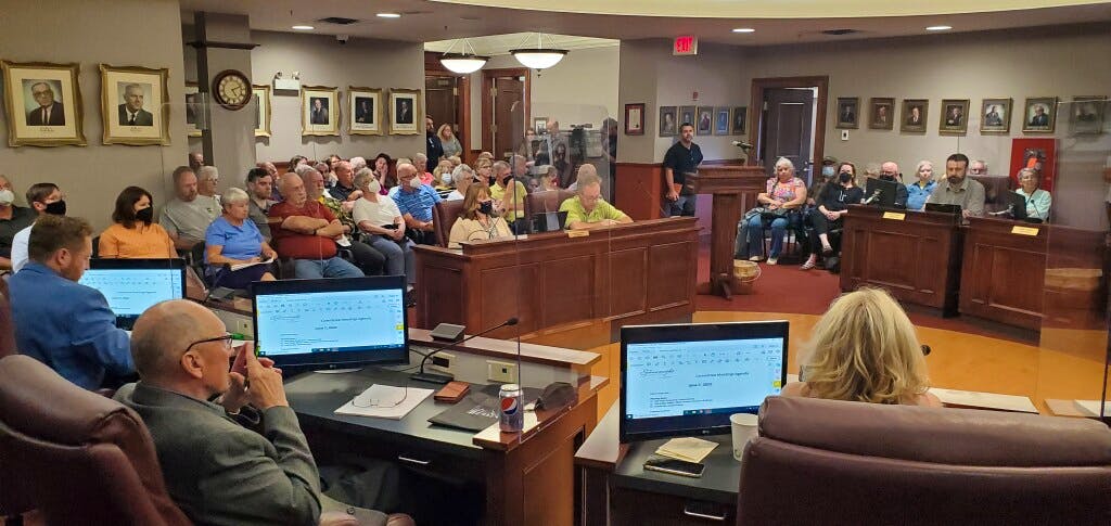 It was standing room only at the June 7 Summerside city council meeting as dozens of residents, opposed to a group home for federal parolees proposed for Water Street, attended to make their opinions known.