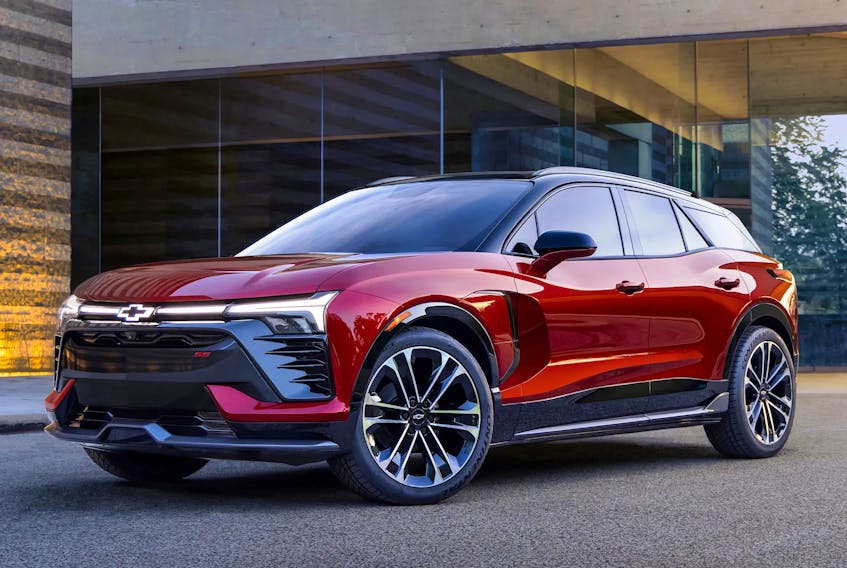 A sneak peek at the new 2024 Chevrolet Blazer EV SS, which will be fully revealed in July. Chevrolet photo