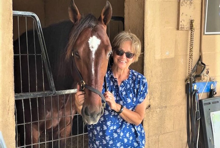 Caretaker and Schooner Stables’ member Rhonda MacGrath with Somebeachsomewhere offspring Beach Glass – one of 10 horses in the field for this Saturday’s 2022 Pepsi North America Cup.