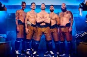  Created and written by Jared Keeso, centre, the new Crave hockey comedy Shoresy follows the antics of Shoresy, a colourful hockey goon who plays for the senior men’s AAA hockey team, the Sudbury Bulldogs. A spinoff of the series Letterkenny, the six-part series is currently streaming on Crave.