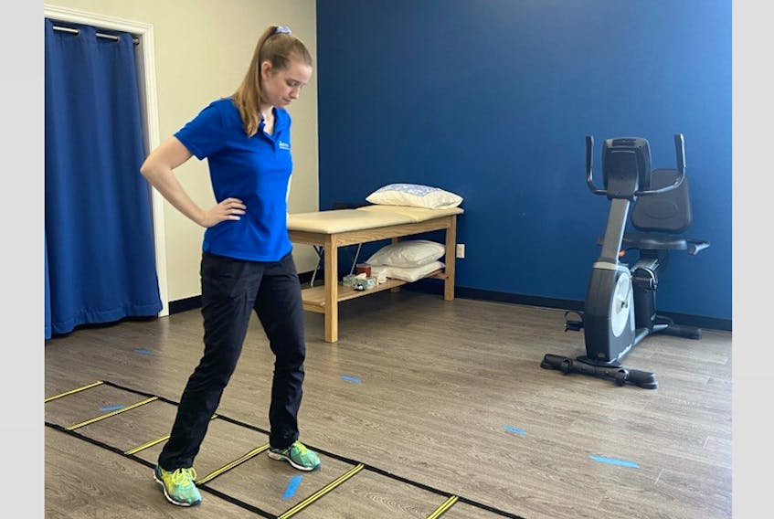 Agility ladders are a great tool for improving older adults’ agility, allowing them to better to adjust to their everyday surroundings. CONTRIBUTED