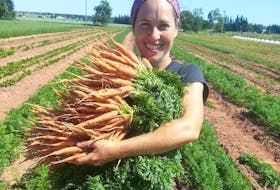 Jen Campbell grows and eats plenty of fresh vegetables on her small farm in Prince Edward Island. Contributed photo