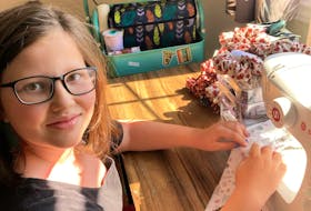 Lexi Bromley, aged eight, of Bay d’Espoir, Newfoundland and Labrador has revived an ‘80s hair trend with her handmade scrunchies. Contributed photo