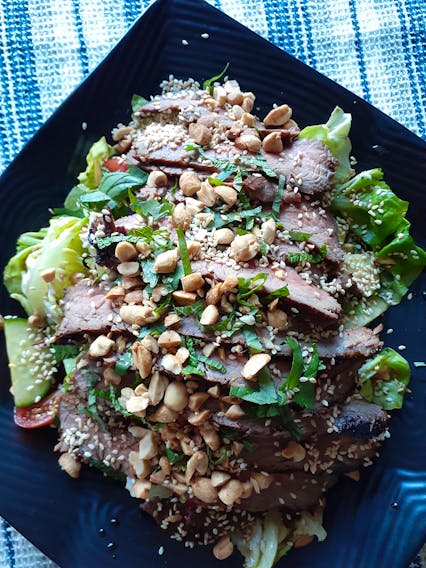 Thai-Style Marinated Flank Steak and Herb Salad Recipe