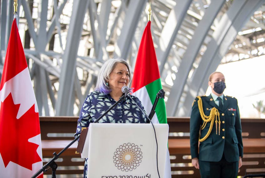 Gov. Gen. Mary Simon attended the Canada National Day Ceremony at Expo 2020 Dubai and delivered remarks as the guest of honour. Photo: MCpl Anis Assari, Rideau Hall