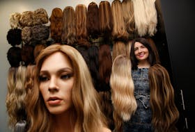 Emily Shea in her wig studio, Flox Hair, at Tru Salon Suites in Halifax on Tuesday.
TIM KROCHAK