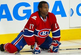Former NHL winger Georges Laraque will be one of the guests at this weekend's Halifax Hockey Summit. - NHL
