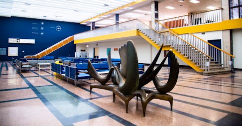 The Birds of Welcome sculpture by Arthur Price is one of the most modern centrepieces welcoming international travellers at the Gander International Airport's International Lounge, soon to be open to the public once again. Tom Cochrane/Adventure Central Newfoundland Photo