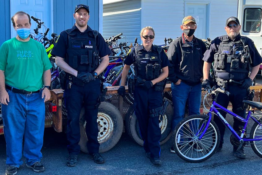 The Amherst Police Department has donated 50 unclaimed bikes to the Bridge Adult Service Centre, which will be auctioned off to help the centre raise funds for its upkeep. - Contributed