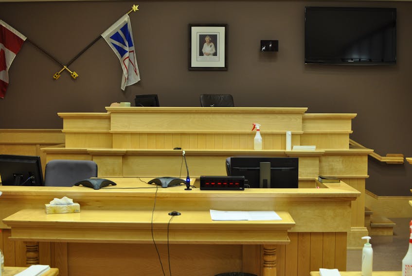 Courtroom number 4 in the Corner Brook courthouse.