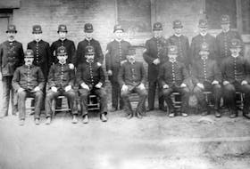 The Sydney Police Force before additional officers were hired in 1918 is shown. In 1922, Chief McCormick, the Chief of Police for Sydney and Whitney Pier, addressed the challenges facing the force and the financial constraints the for was under.