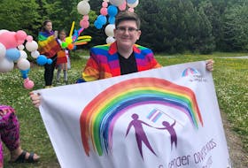 Blair Curtis, a trans advocate from McIvers, recently attended the Pride parade in Corner Brook. - Contributed