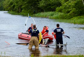 June 27, 2022--Halifax Regional Fire and Emergency launch a boat on Maynard Lake in Dartmouth after a report someone drowned late Monday night. The search was called off for the night.
ERIC WYNNE/Chronicle Herald