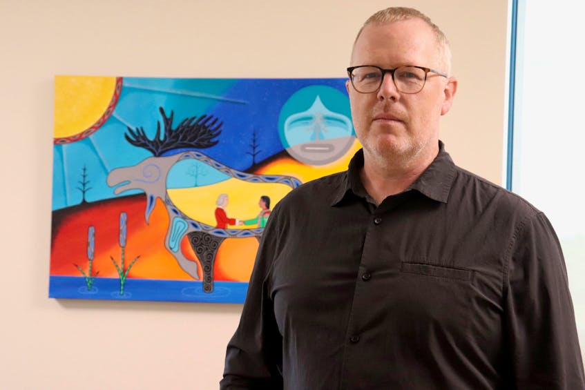 Matt McQuire, executive director of Epekwitk Development, says the Department of Environment, Energy and Climate Action has been keen to help with renewable energy projects in Lennox Island. Logan MacLean • The Guardian