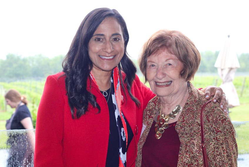 National Defence Minister Anita Anand had a chance to meet her Grade 5 teacher June Jain during a recent fundraiser in Lower Wolfville.